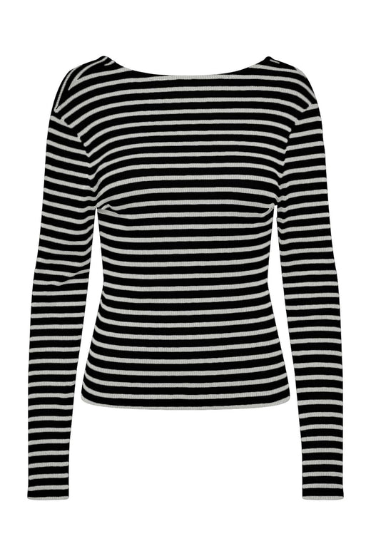 Pieces - Pcjuna Ls Top - 4594273 Black Light Grey