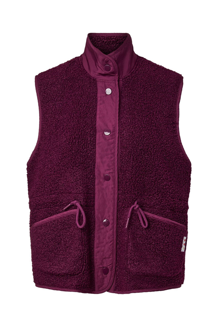 Pieces - Pckatty High Neck Vest - 5125769 Pickled Beet