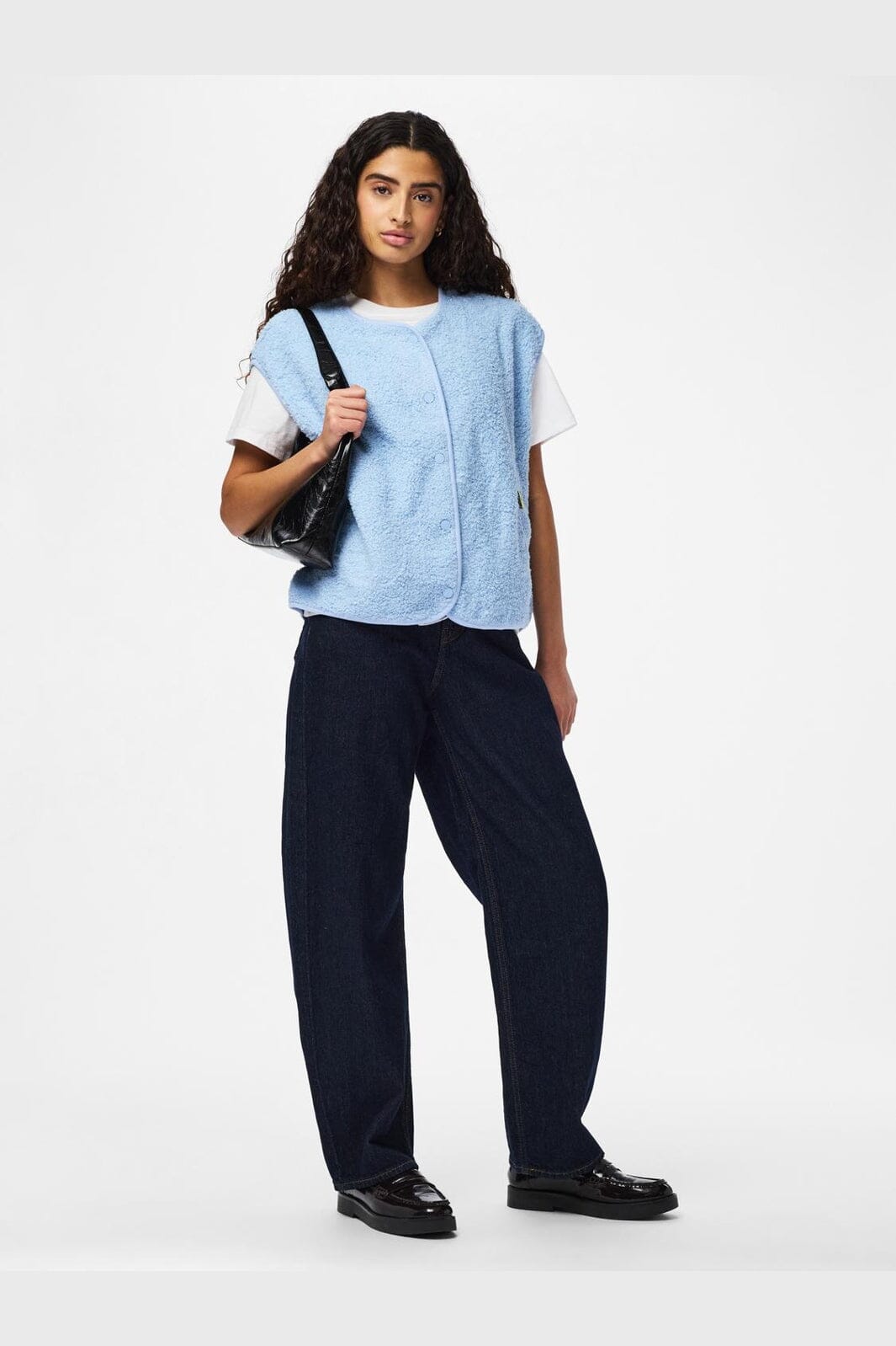 Pieces - Pckatty Teddy Vest - 5044066 Cashmere Blue