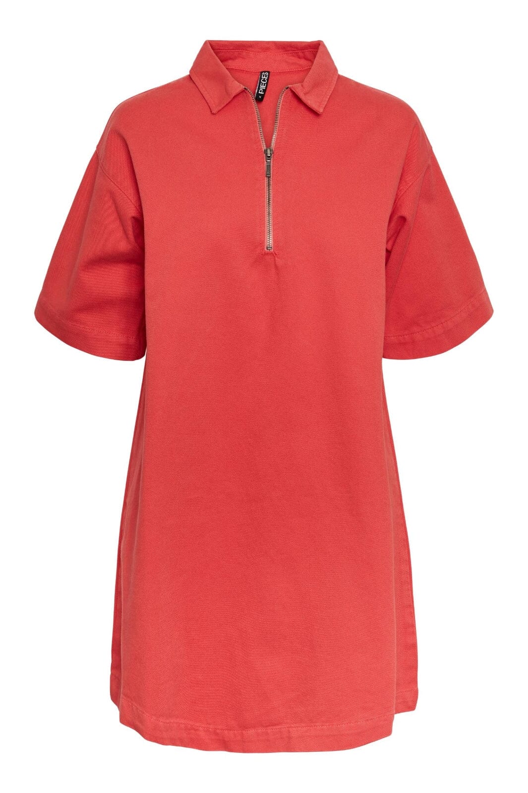 Pieces - Pckevin A-Shape Ss Dress - Hot Coral Kjoler 