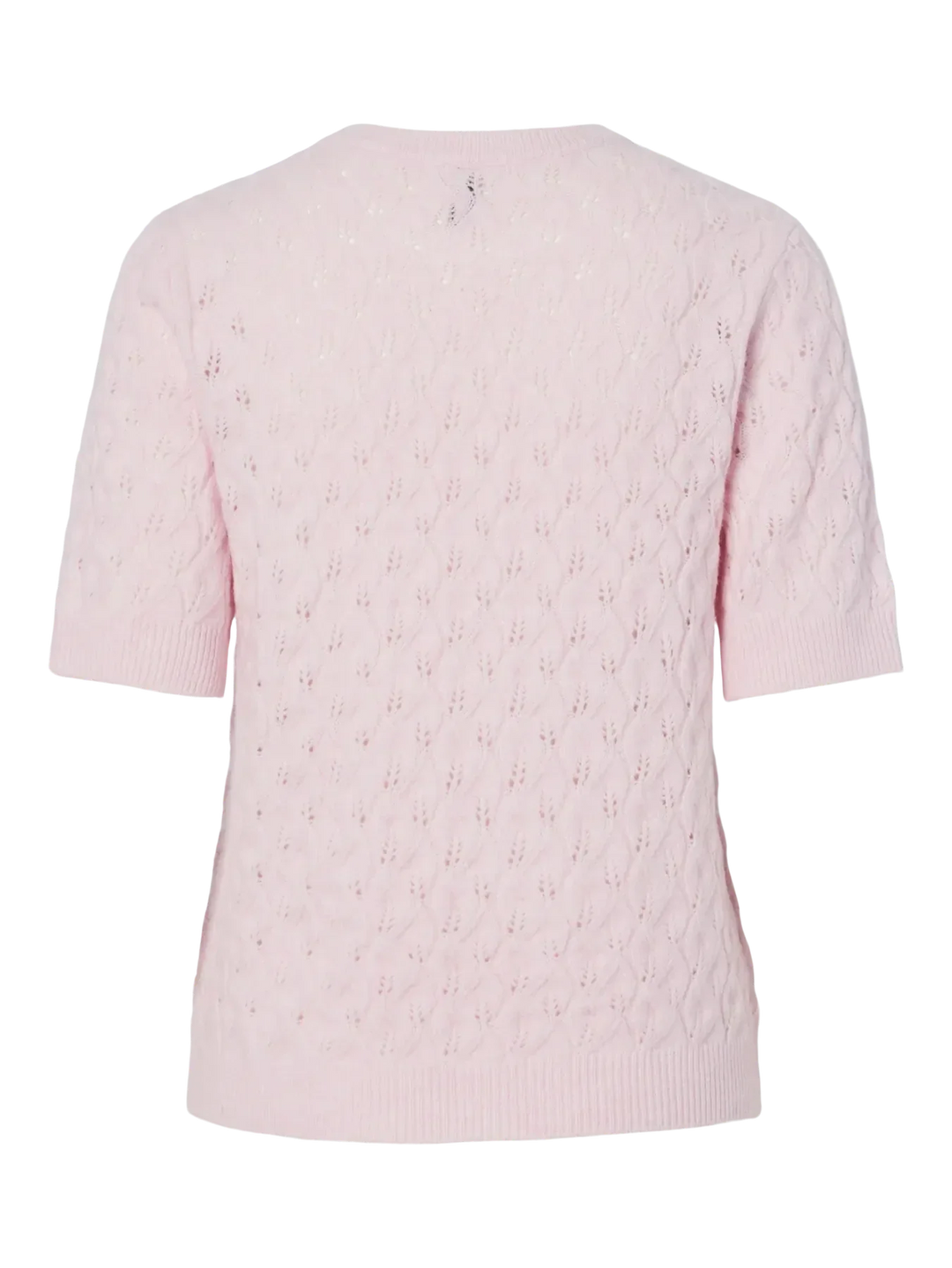 Pieces - Pclelou Ss O-Neck Knit - 4941341 Roseate Spoonbill Melange Strikbluser 