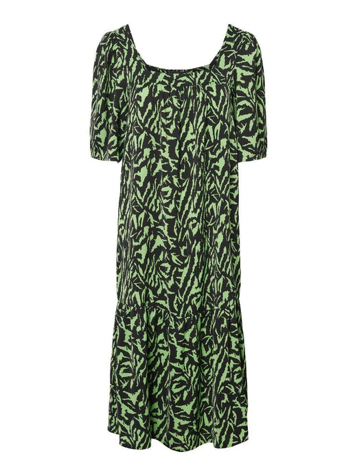 Pieces, Pclonse Ss Midi Dress, Black GREEN
