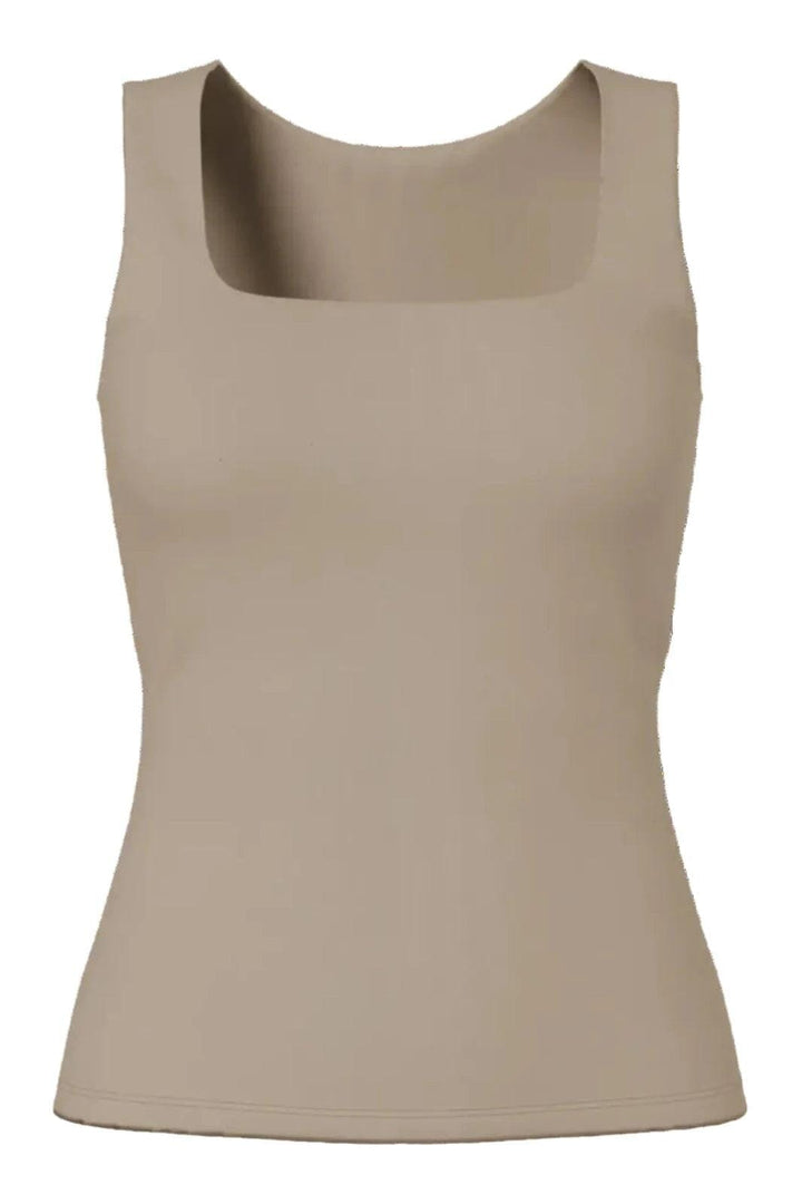 Pieces - Pclula Sl Reversible Tanktop - 4897665 Greige Tank Top 