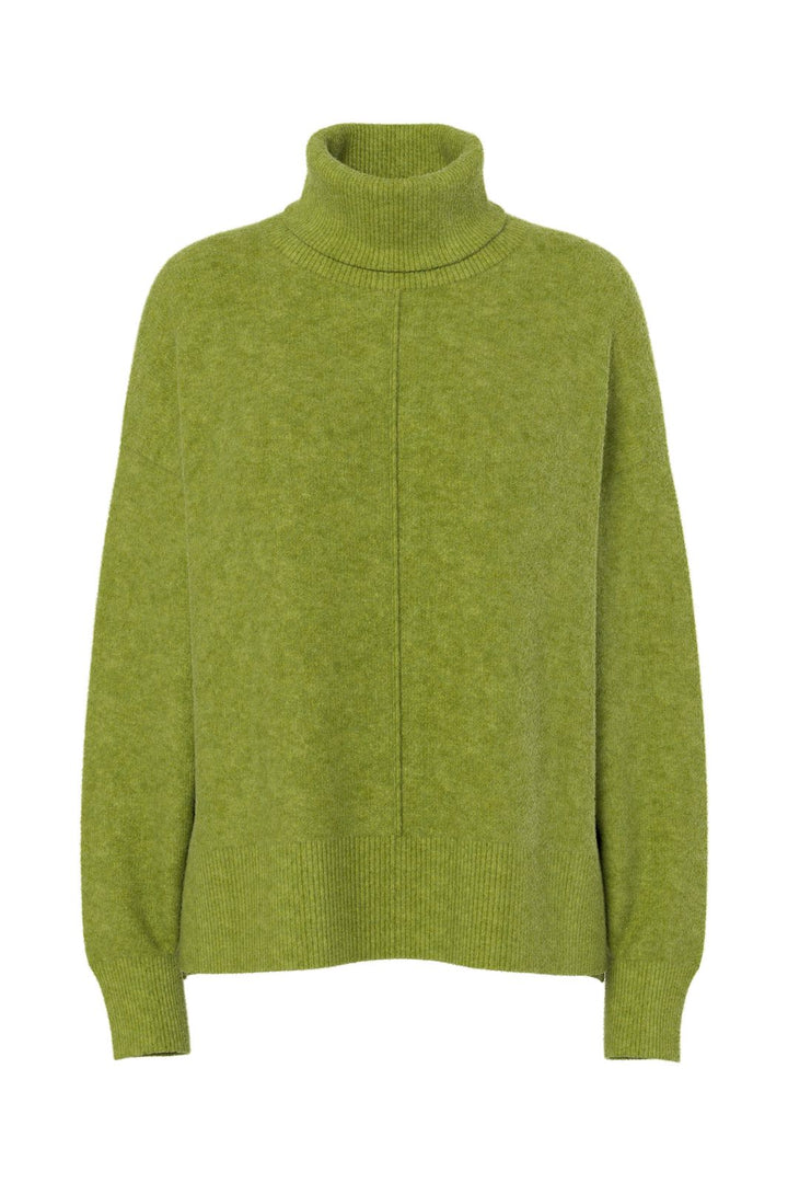 Pieces - Pcmalou Ls Rollneck Knit - 5049933 Woodbine Melange