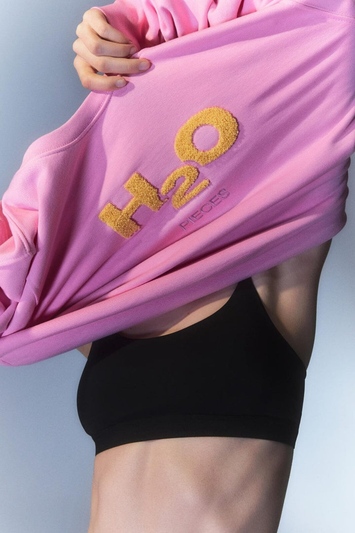 Pieces - Pcmixtape Ls O-Neck Sweat H2O - 4420442 Begonia Pink H2O Sweatshirts 