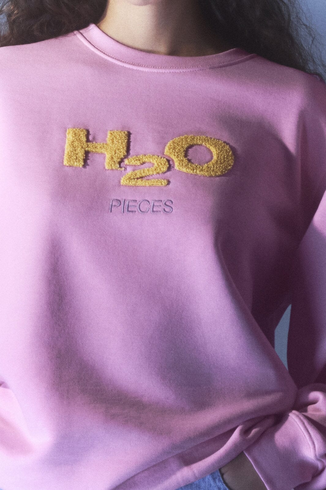 Pieces - Pcmixtape Ls O-Neck Sweat H2O - 4420442 Begonia Pink H2O Sweatshirts 