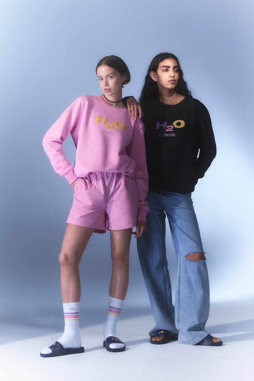Pieces - Pcmixtape Ls O-Neck Sweat H2O - 4420442 Begonia Pink H2O Sweatshirts 