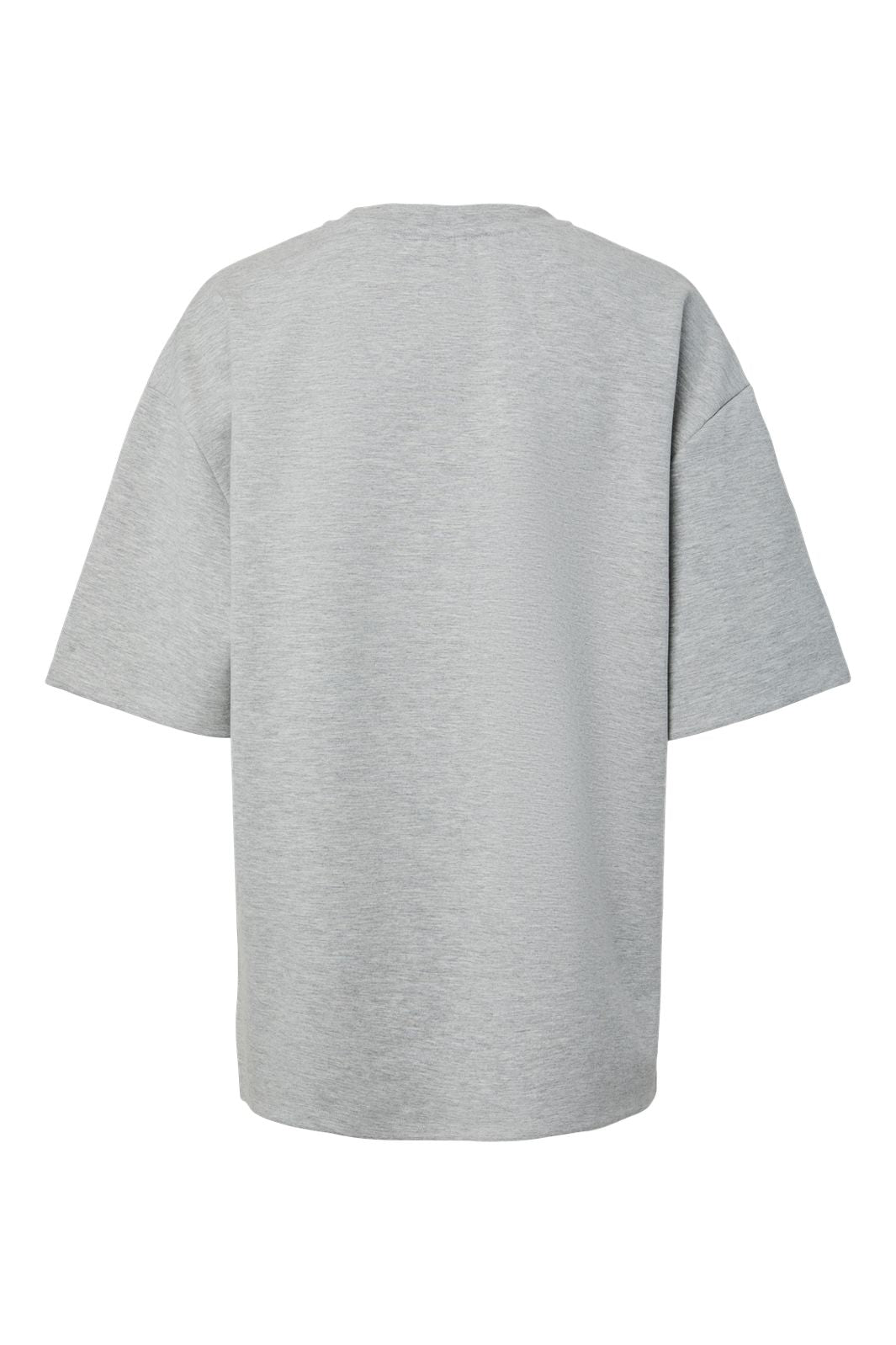 Pieces - Pcmuna Ss Oversize Detail Tee - 4993133 Medium Grey Melange Rhinestone