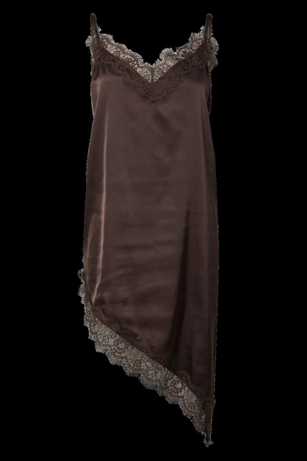 Pieces - Pcnomi Strap Satin Lace Dress - 5072989 Hot Fudge Kjoler 