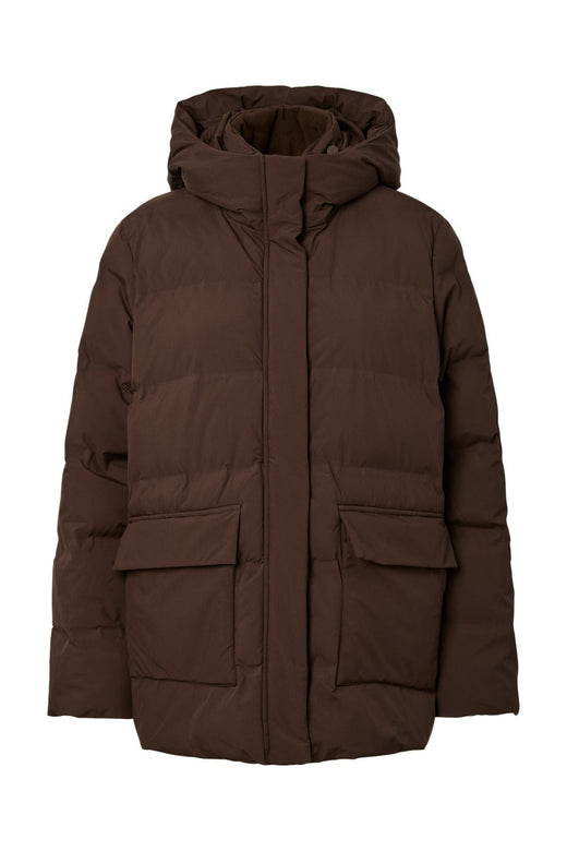 Pieces - Pcnorma Puffer Jacket - 4933948 Hot Fudge