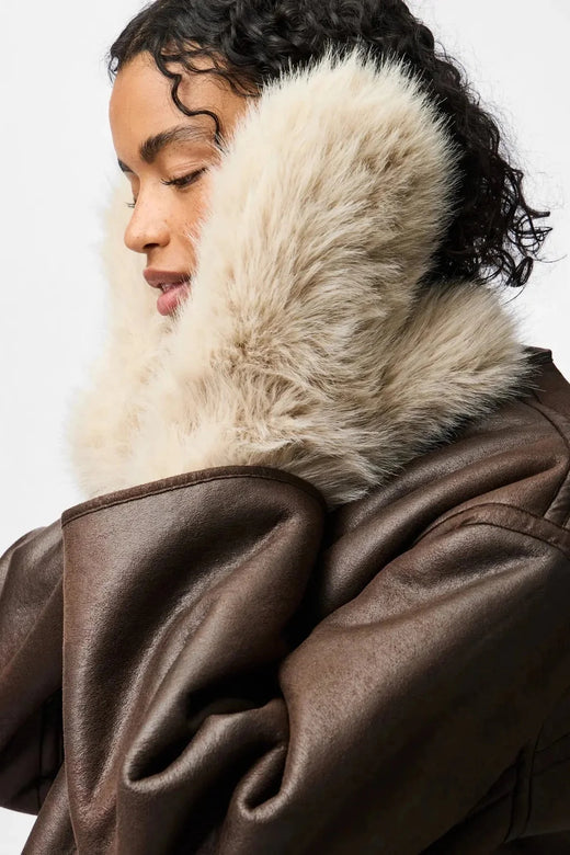 Pieces - Pcplush Fluffy Mittens - 5023212 Porpoise Patchwork Handsker & Vanter 