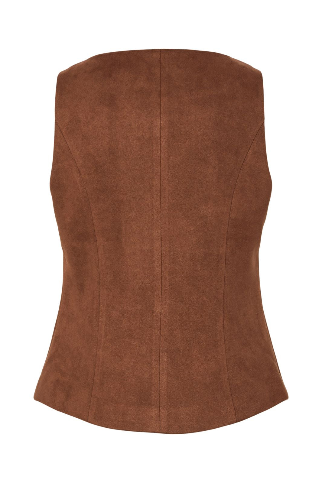 Pieces - Pcrakel Brushed Vest - 4955911 Downtown Brown