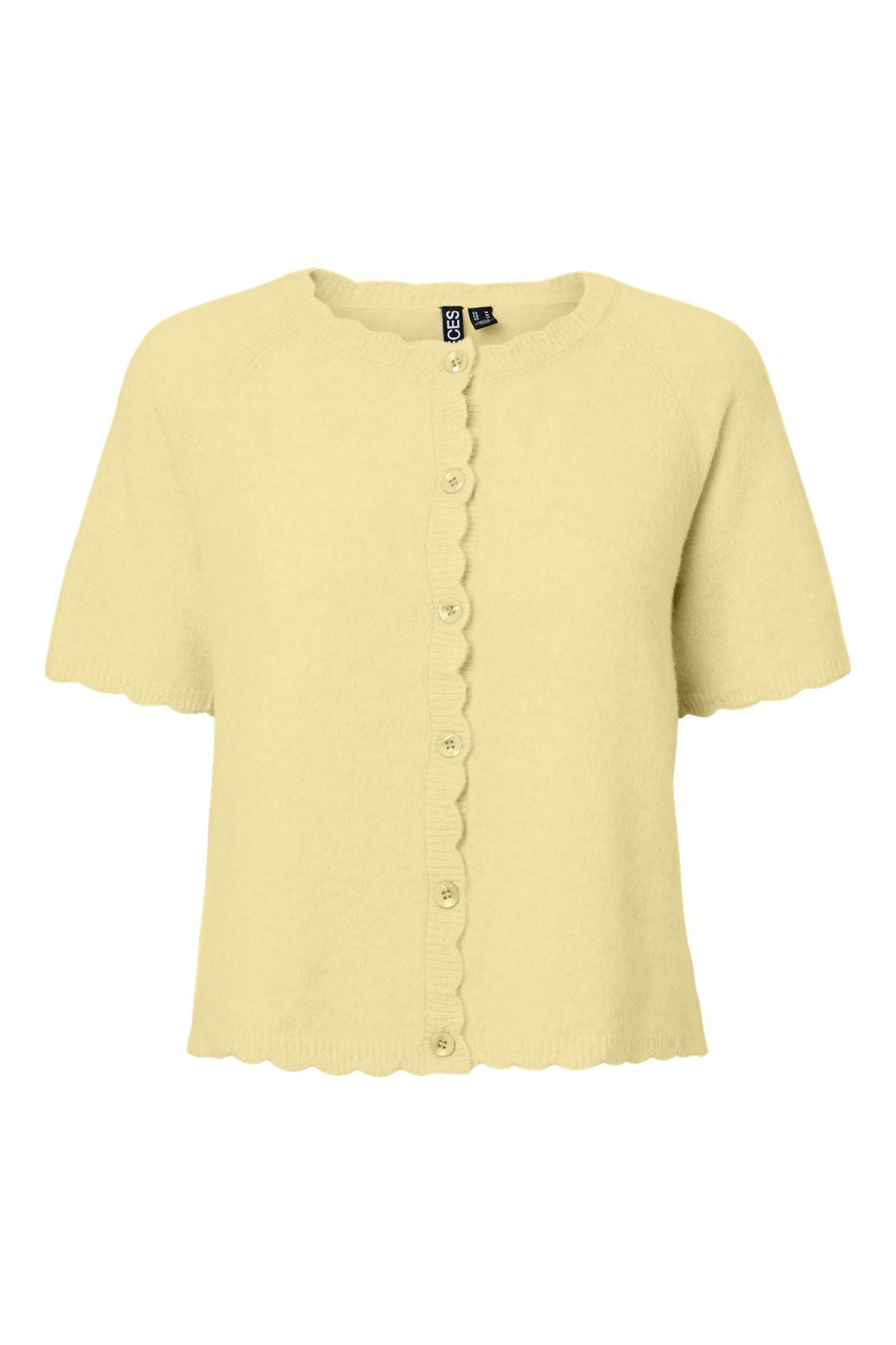 Pieces - Pcrath Ss O-Neck Knit Cardigan Pwp - 4997536 French Vanilla