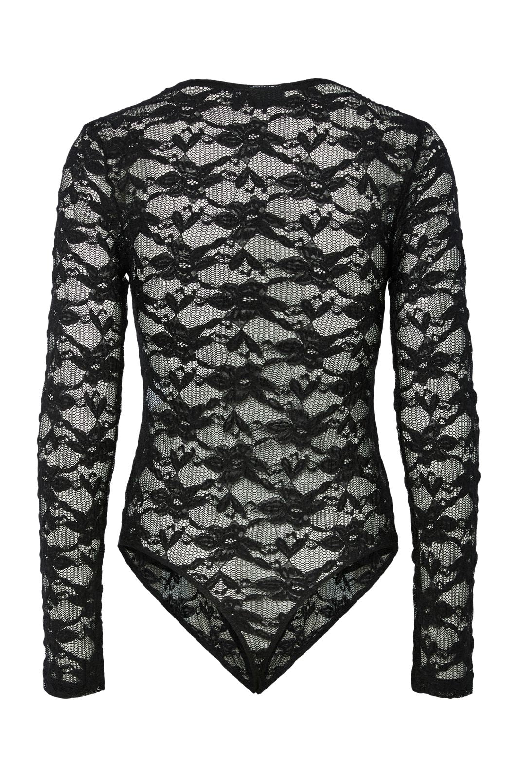 Pieces - Pcrillo Flower Lace Ls Bodystocking - 4871483 Black