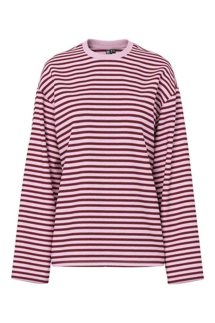 Pieces - Pcsadie Ls Top - 5076174 Tawny Port Roseate Spoonbill Bluser 