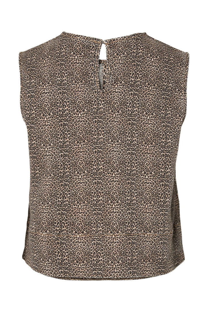 Pieces - Pcsalume Sl Denim Top - 4977995 Rawhide Mini Leo