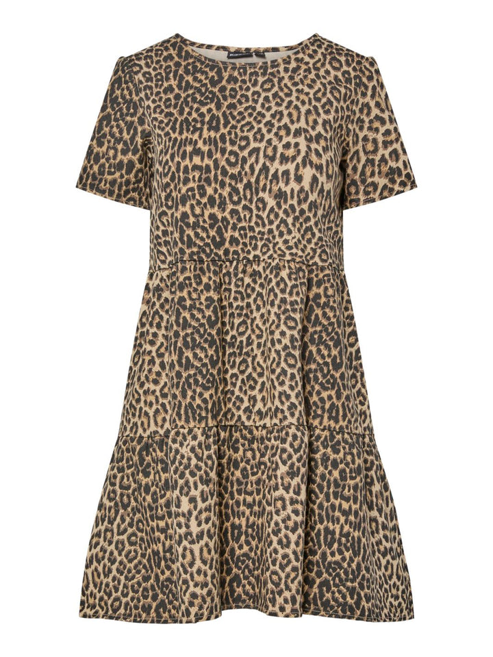 Pieces - Pcsalume Ss Denim Dress - 4771965 White Pepper Leo
