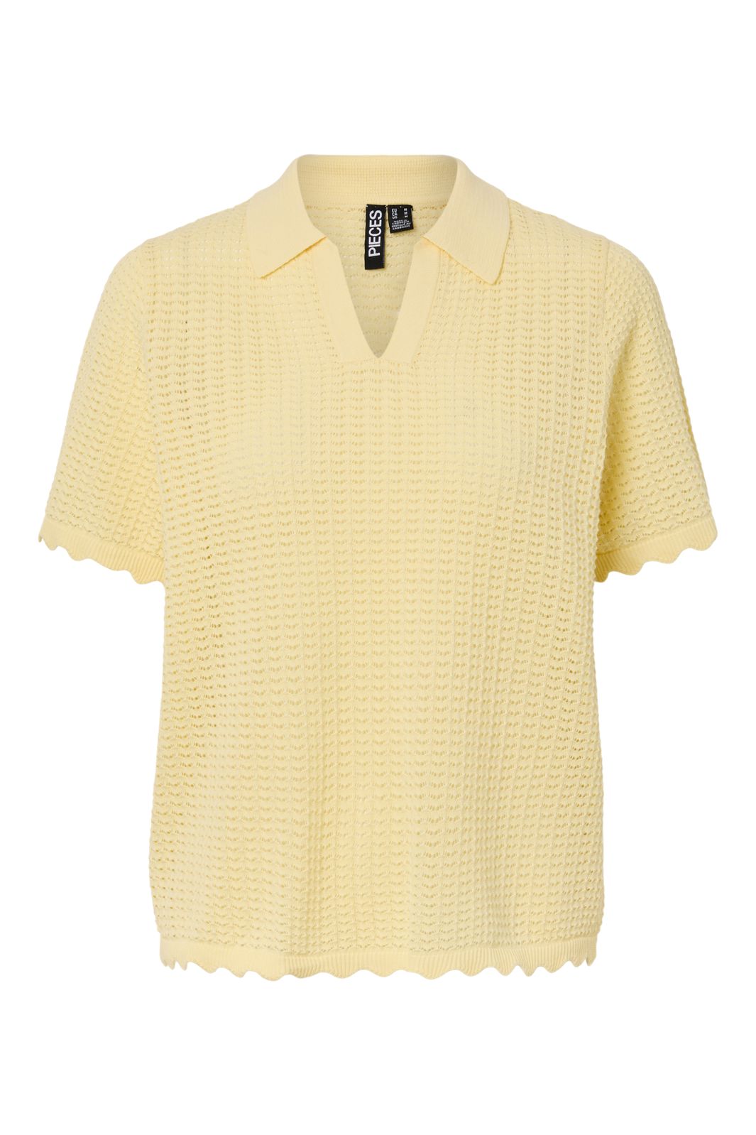 Pieces - Pcscout Ss Polo Knit Msa - 4945905 French Vanilla