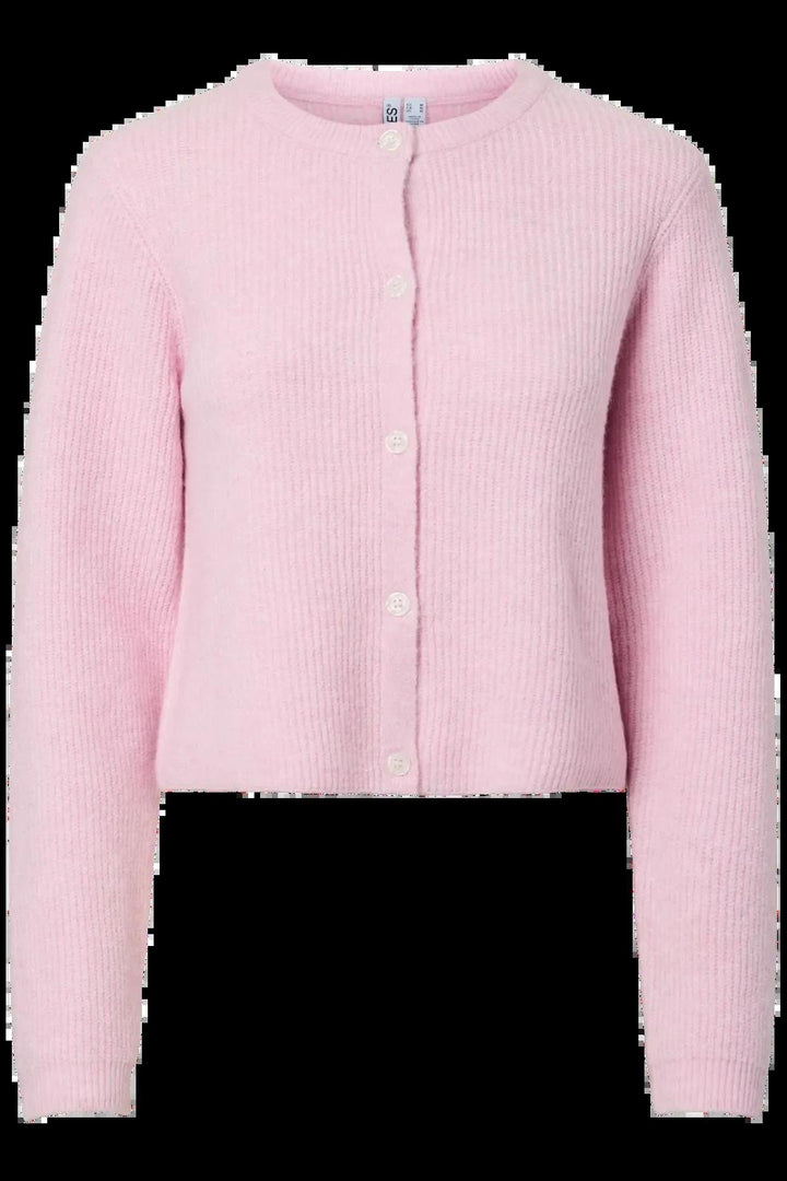 Pieces - Pcsilly Ls O-Neck Knit Cardigan - 4963880 Roseate Spoonbill Melange Cardigans 