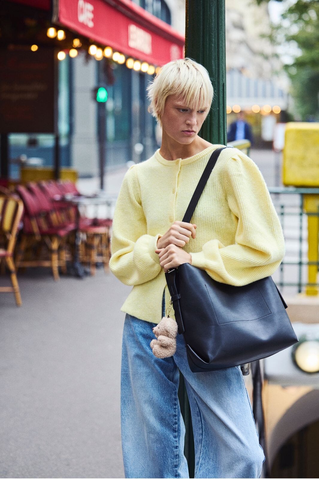 Pieces - Pcsilly Ls O-Neck Knit Cardigan - 4963881 Pale Banana Melange Cardigans 