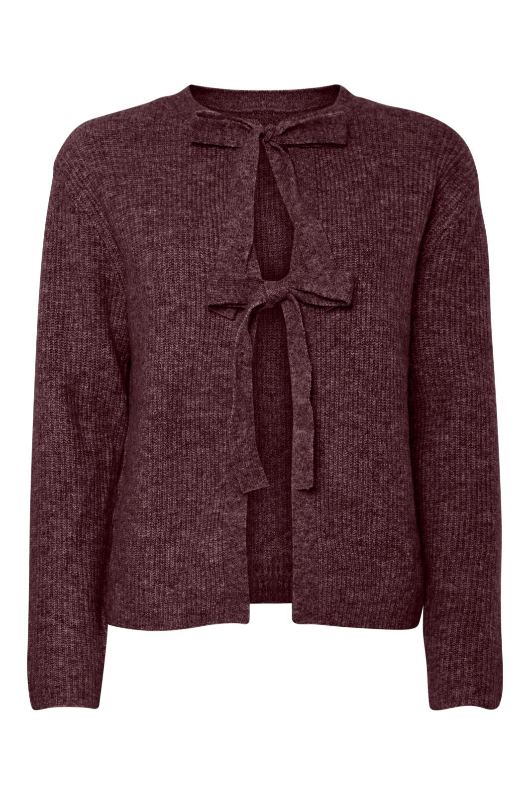 Pieces - Pcsilly Ls Rev Tie Knit - 4864790 Tawny Port
