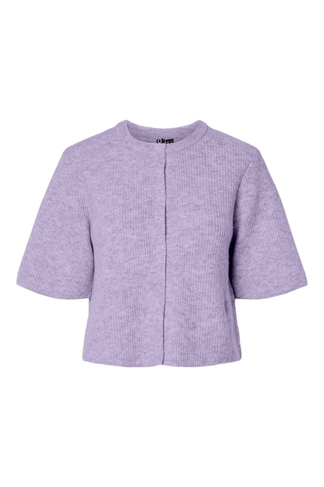 Pieces - Pcsilly Ss O-Neck Knit Cardigan - 5021147 Pastel Lilac Melange