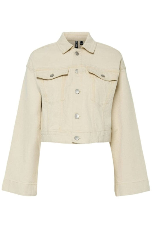 Pieces - Pcsvala Denim Jacket - 4690655 Raw Cotton Jakker 