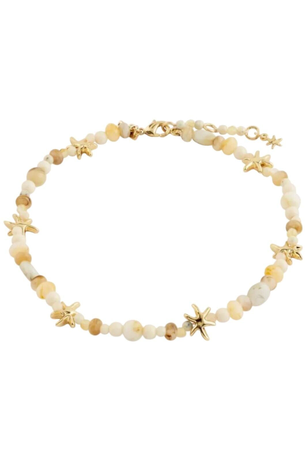 Pilgrim - Prism Ankle Chain White/gold-plated 132622008 - Gold Plated