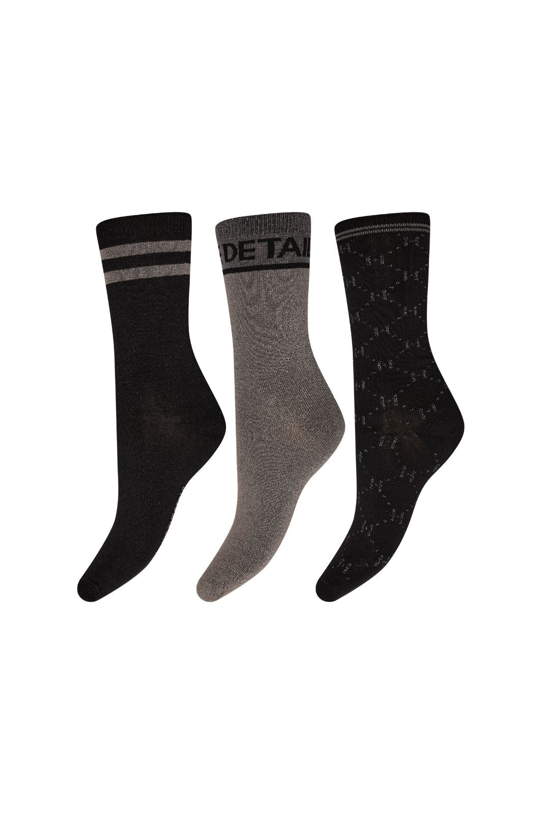 Hype The Detail - Socks 3-Pack 21555-75 - 1001 - Multifarvet