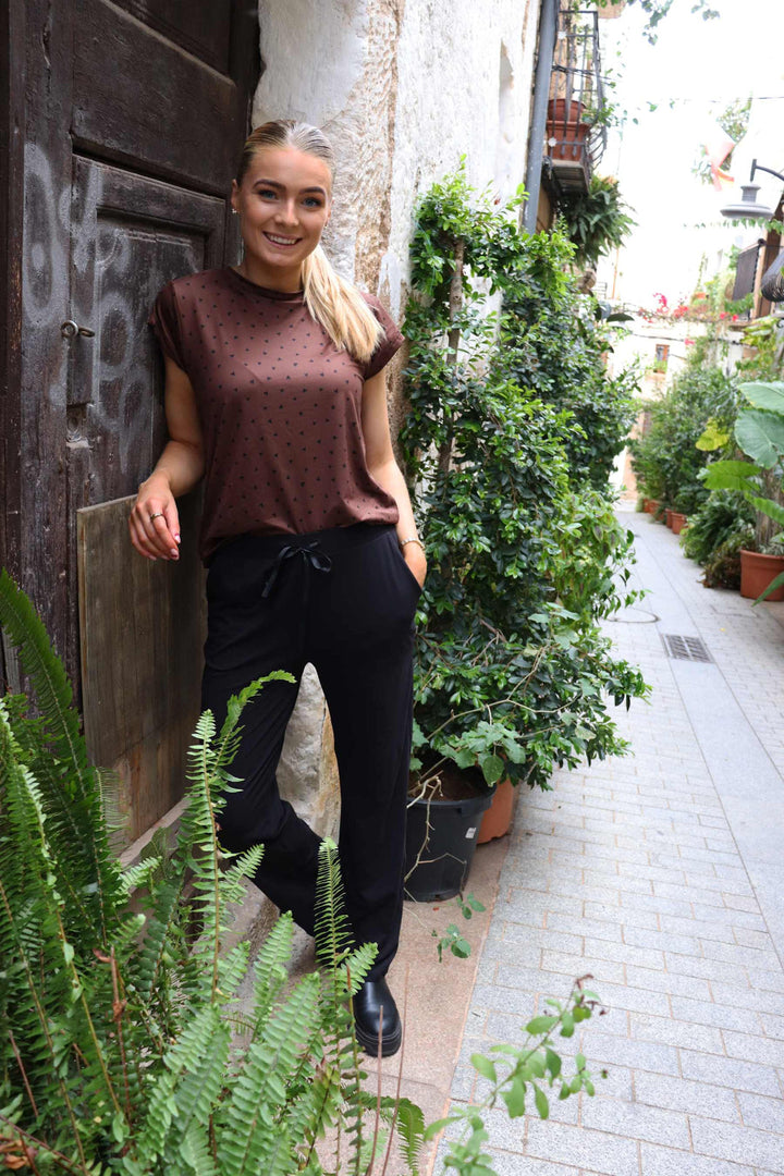 Liberte - Alma-U-Tshirt 9581 - Brown Black Heart