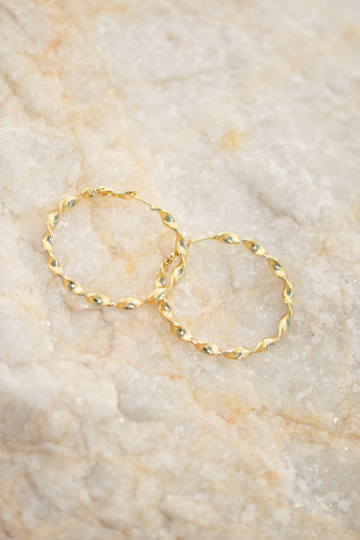 Rooted - Ditte Medium Earring - Forgyldt Øreringe 