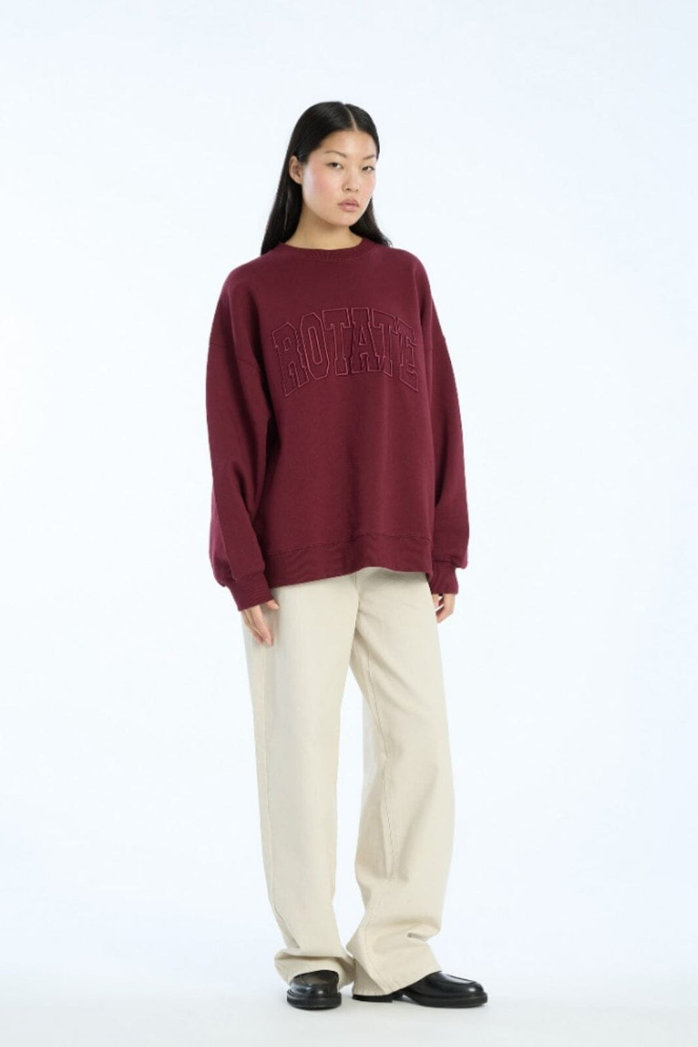 Rotate - Heavy Sweat Crewneck1143762734 - Zinfandel