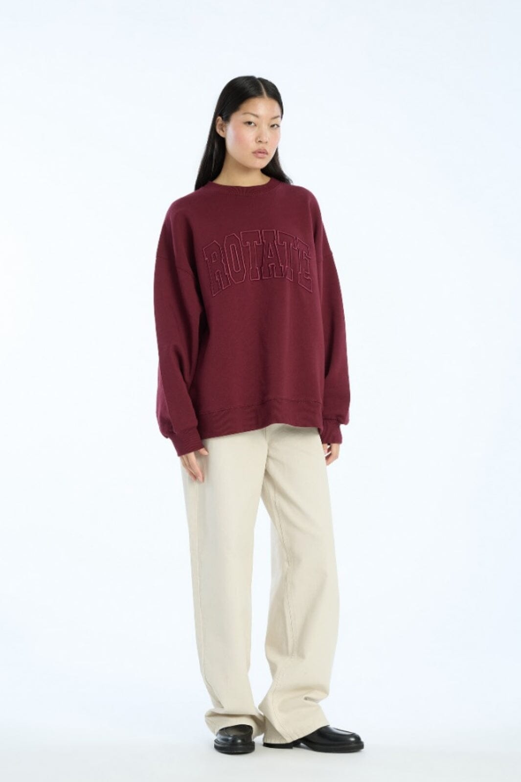 Rotate - Heavy Sweat Crewneck1143762734 - Zinfandel