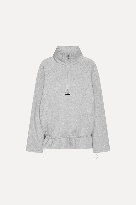 Rotate - Scuba Half Zip Jacket 1162411472 - 1472 Light Grey Melange Sweatshirts 