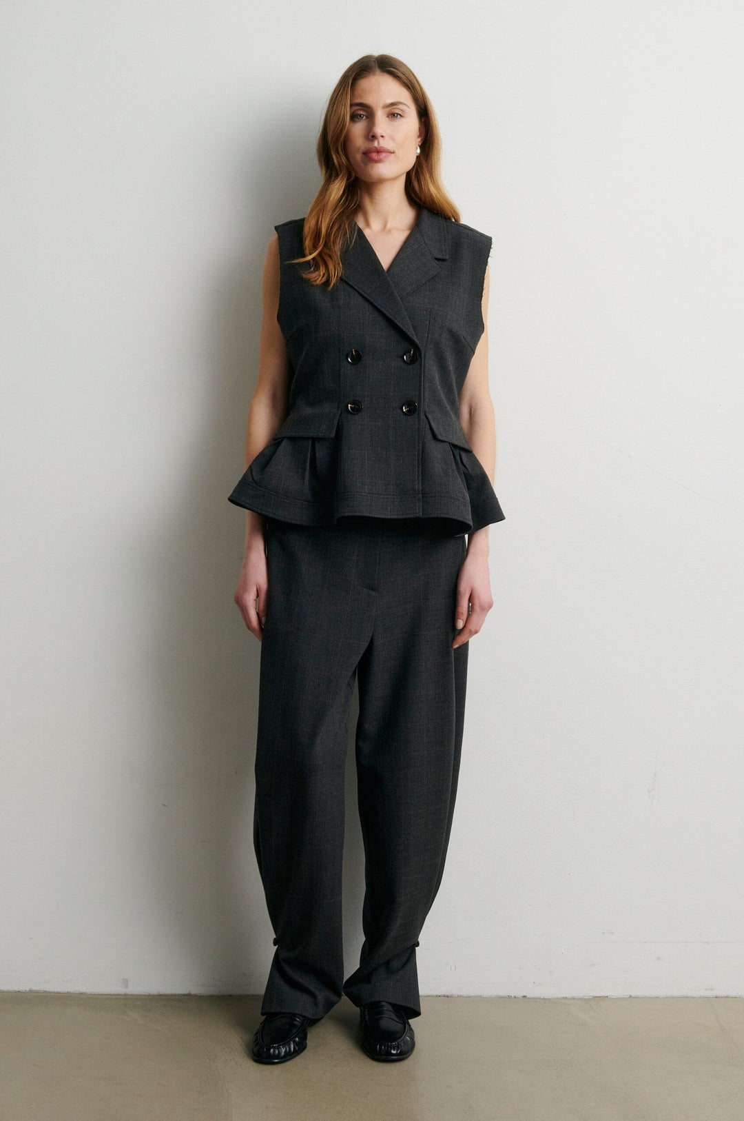 Second Female - Anjou Waistcoat 60962 - 7003 Dark grey melange Veste 