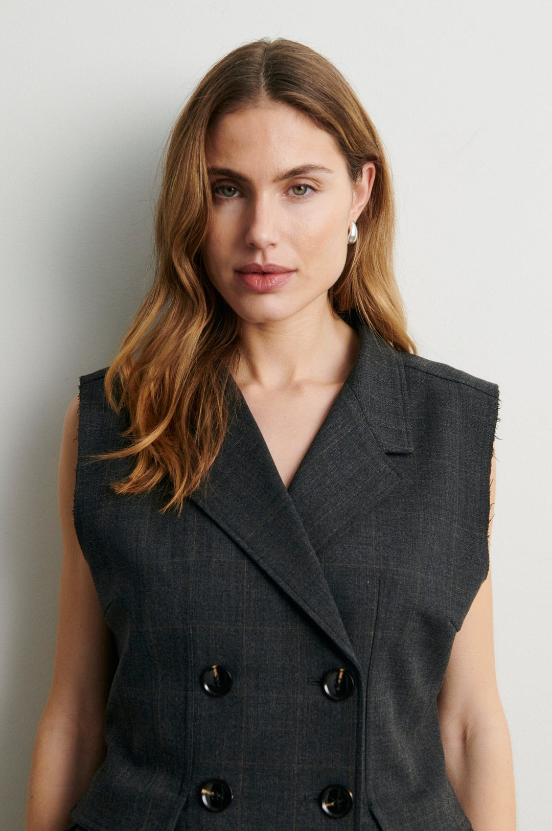 Second Female - Anjou Waistcoat 60962 - 7003 Dark grey melange Veste 