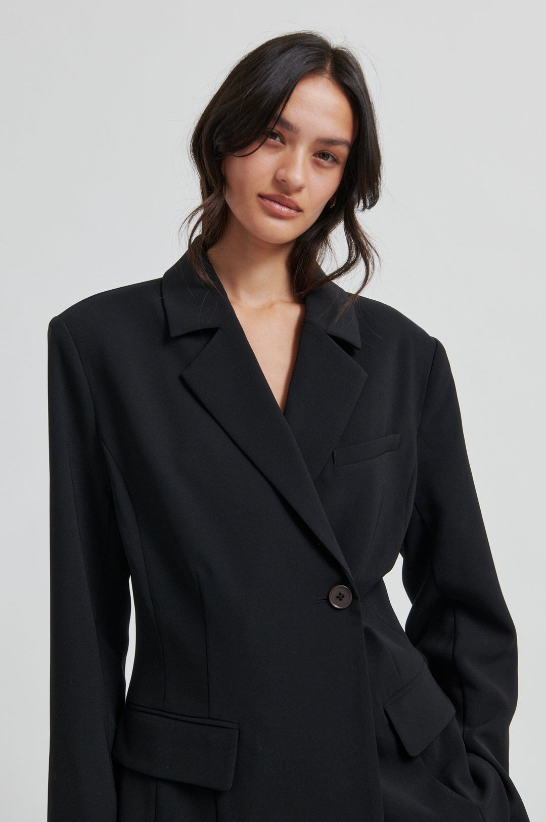 Second Female - Fique Fitted Blazer 60000 - 8001 Black Blazere 