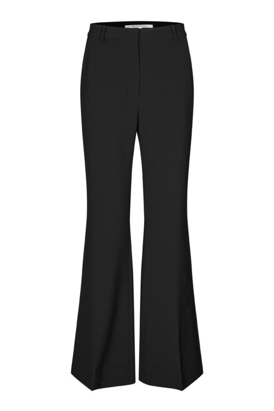Second Female - Fique Flared Trousers 56045 - 8001 Black
