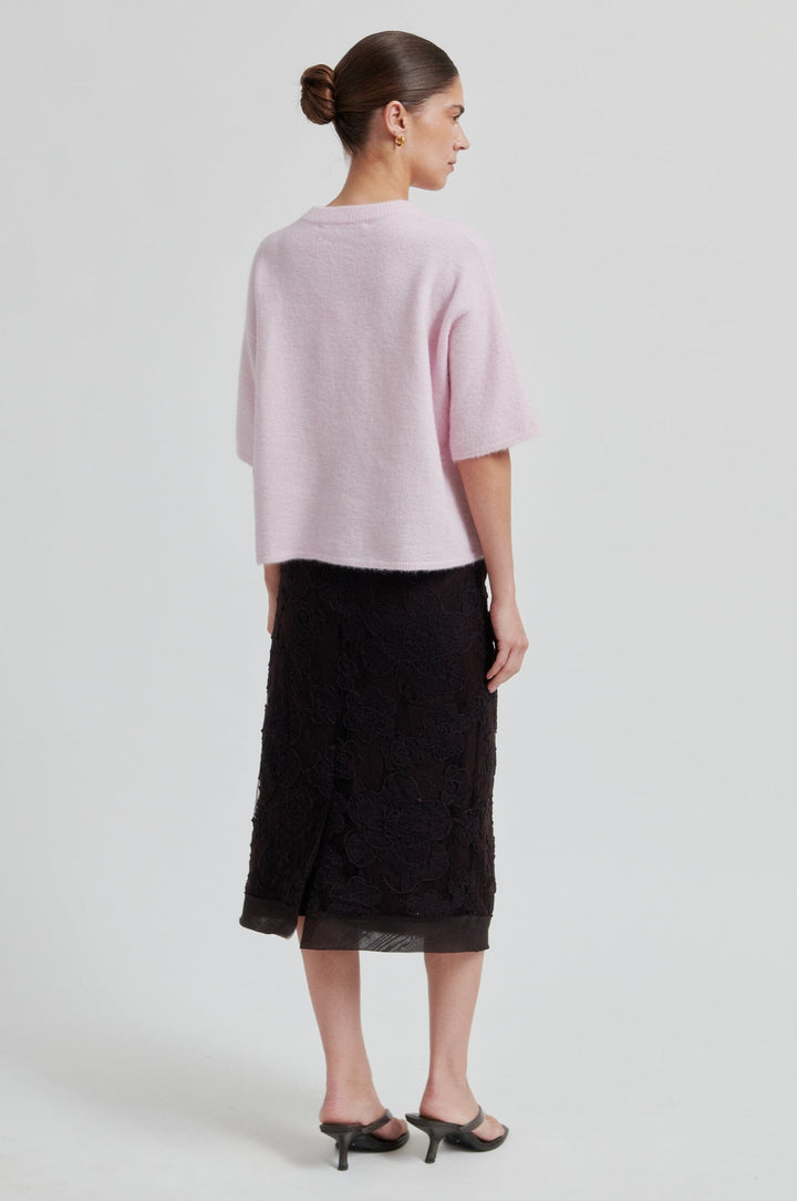 Second Female - Gabby Knit O-Neck 60543 - 9411 Pale Lilac Strikbluser 