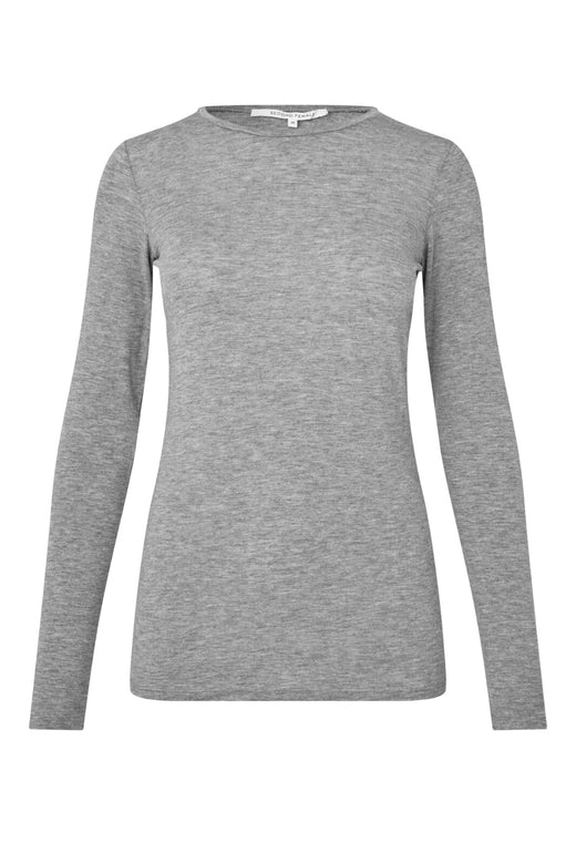 Second Female - Matima O-Neck Tee 55473 - 7002 Grey Melange T-shirts 