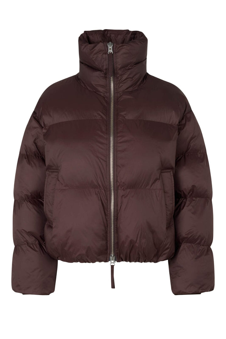 Second Female - Riya Puffer Jacket 59951 - 6021 Chocolate Plum
