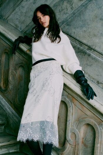 Second Female - Wila Lace Skirt 60340 - 0508 Tofu Nederdele 