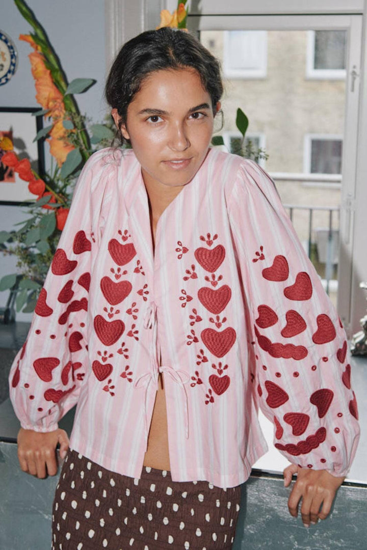 Sissel Edelbo - Elisabeth Top SE 1900 - Rose Stripes Bluser 