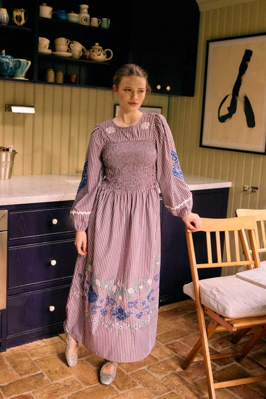 Sissel Edelbo - Ivy Dress Se 2021 - Purple Stripes Kjoler 