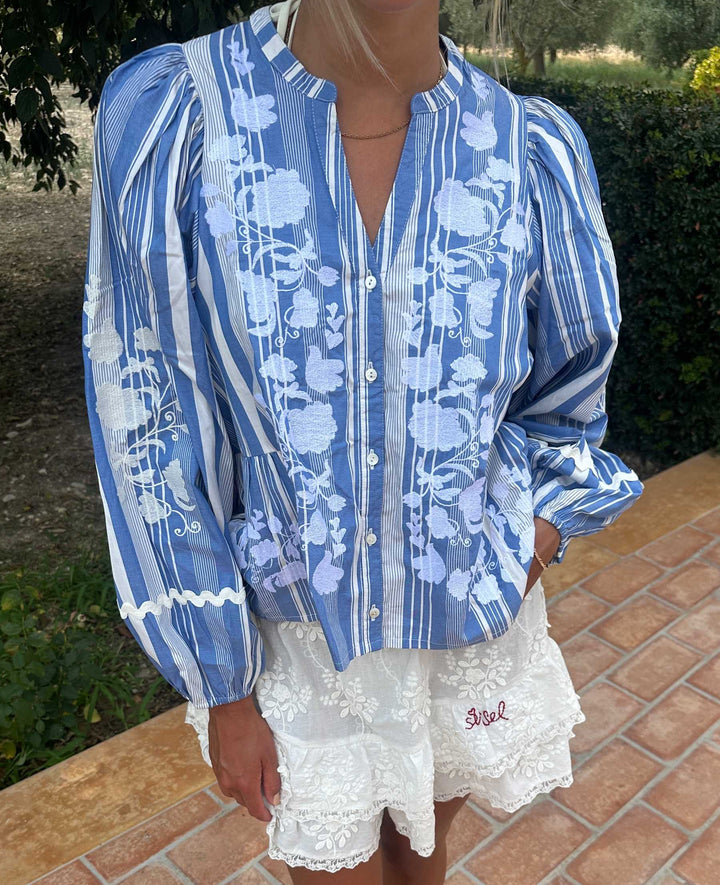 Sissel Edelbo - Juliane Top SE 1772 - Blue Stripes Toppe 