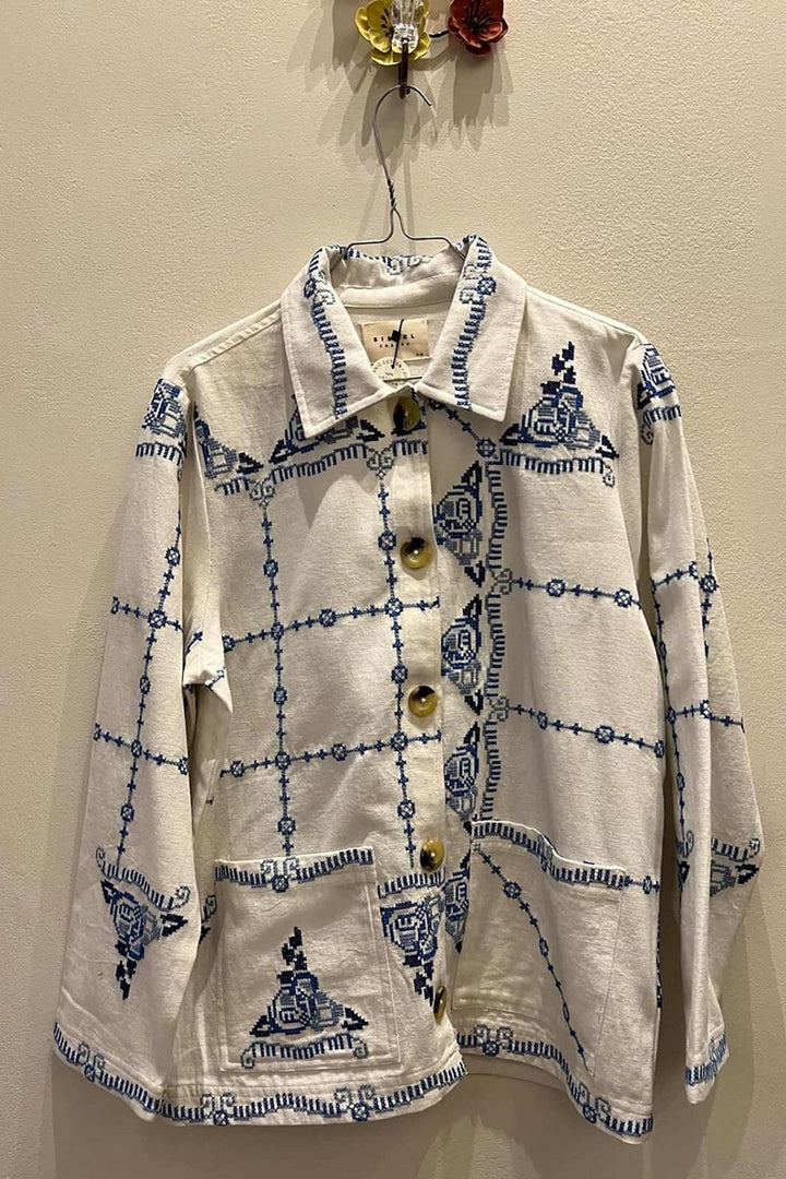 Sissel Edelbo - My Jacket SE 1619 - Ecru Blue