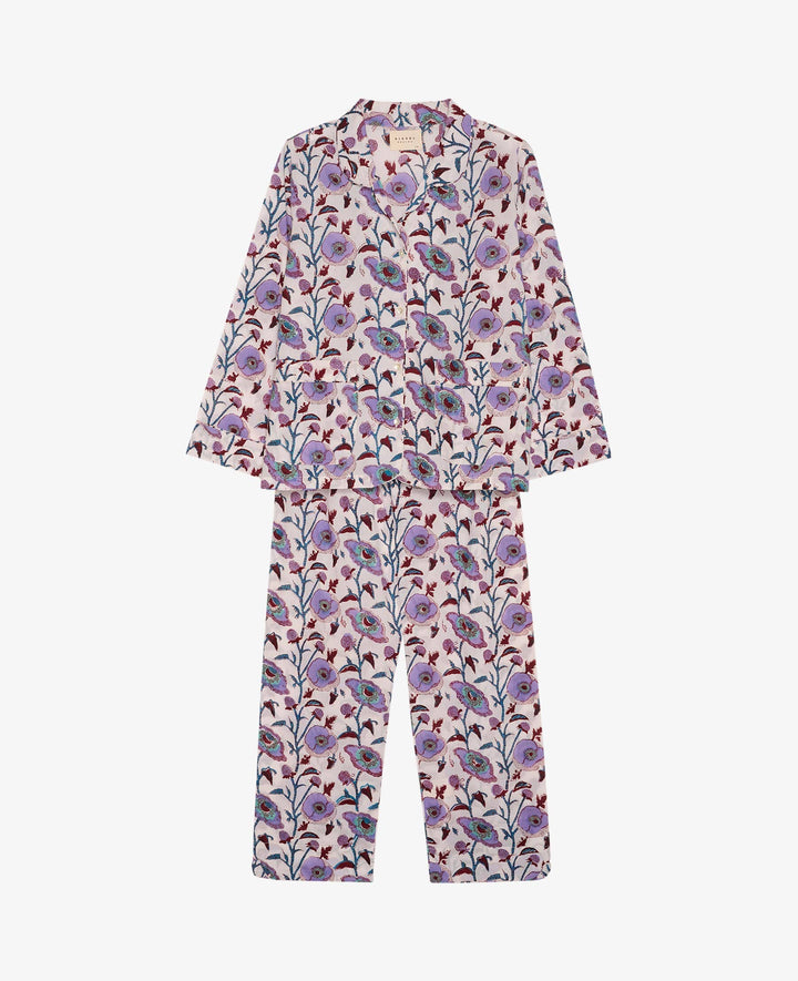 Sissel Edelbo - Nuit Pyjamas Set SE 1784 - Purple Flower Nattøj 