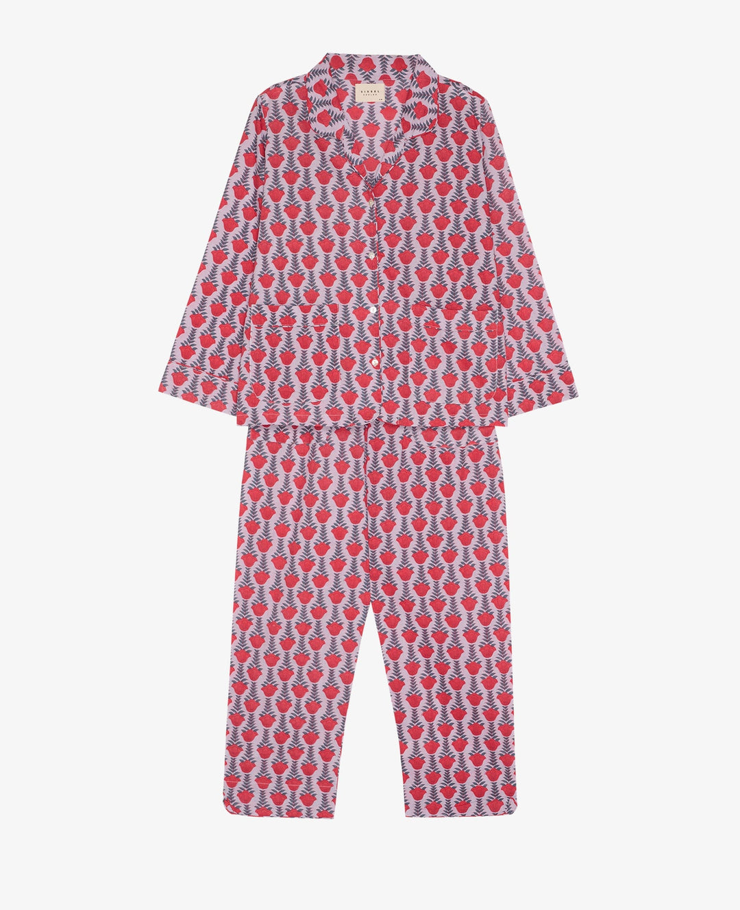 Sissel Edelbo - Nuit Pyjamas Set SE 2032 - Red lavender Nattøj 