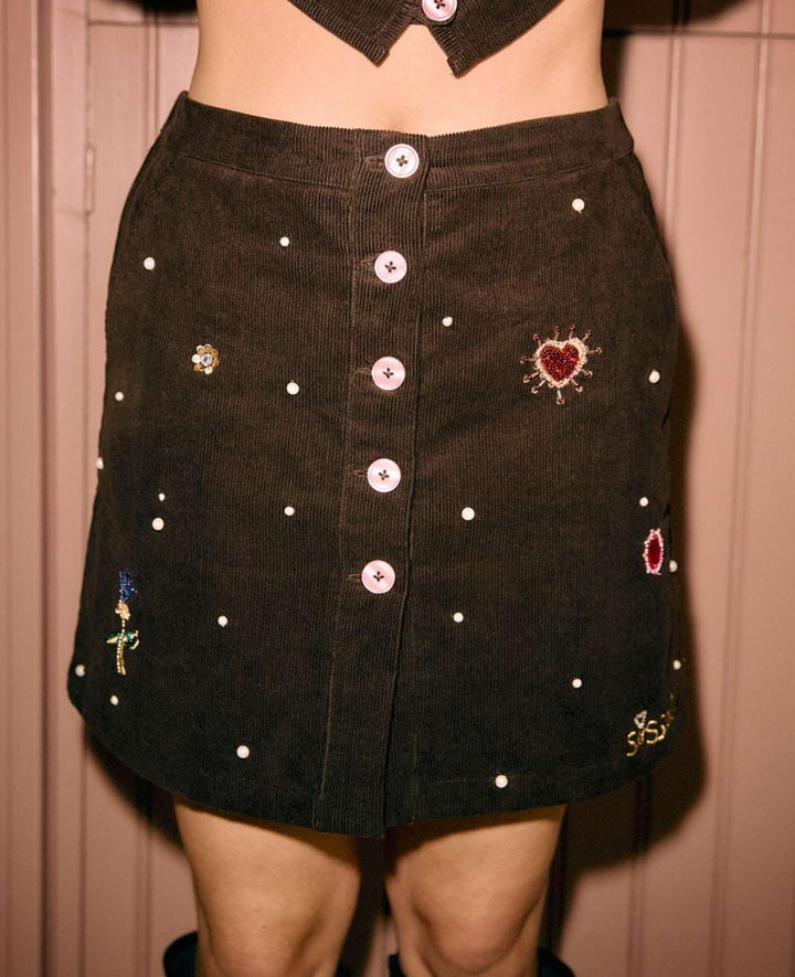 Sissel Edelbo - Rita Skirt SE 2036 - Brown Nederdele 