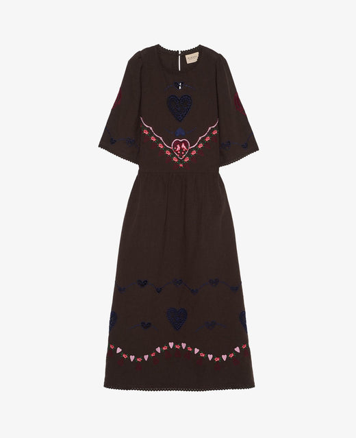 Sissel Edelbo - Sky Dress Se 2041 - Brown Kjoler 